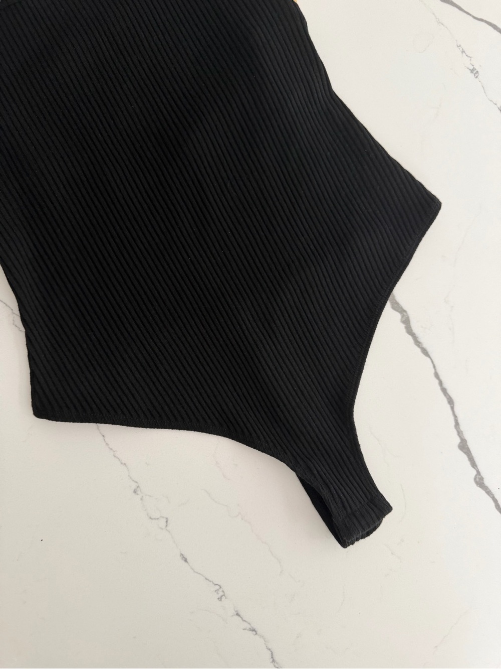 Free People Eyes For U Halter Bodysuit M Black Ribbed Scarf Tie Open Back Boho - Picture 7 of 12